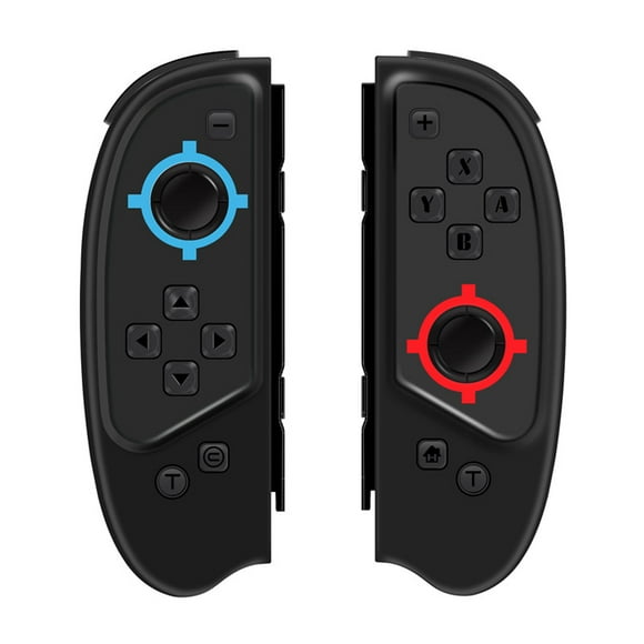 Manette Compatible avec Nintendo Switch, Manettes pour Switch Sans Fil de Remplacement avec Fonction de Réveil Intégrée pour Switch (G/d) (Noir)