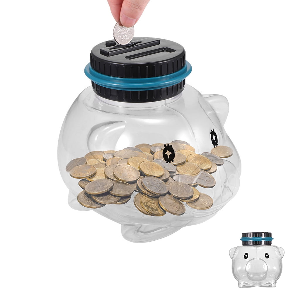 Electronic Piggy Bank counting money jar LCD Display Counter Bank Box 