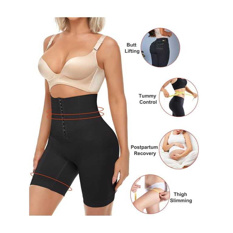 Keeccty Single Breasted Corset Short Extra Slim Leg High Rise Body Shape  Peach Butt Shaper 