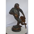 thumbnail image 5 of Nifao Monkey with Violin bronze statue – Home Decor Sculpture, 20"L x 17"W x 26"H, 5 of 11
