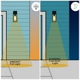 thumbnail image 4 of C Cattleya 1-Light Matte Black Dusk to Dawn Outdoor Wall Lantern Sconce with Clear Tempered Glass(2-Pack), 4 of 8
