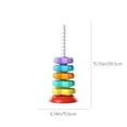 thumbnail image 3 of Rainbow Stacking Rings Tower with Rotating Base, Baby Developmental Toy 6-12 Months, BPA-Free Teething Sensory Learning Color Recognition Toys for Boys Girls, 3 of 7