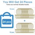 thumbnail image 2 of TENOVEL 24 pcs Double Shower Curtain Hooks Rings, for Shower Curtain Shower Hangers Rings for Shower Rods-Gold, 2 of 8