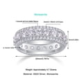 thumbnail image 3 of CKT Fine Jewelry S925 Silver Plated 18k White Gold Ring with 2.8 Carat Emerald Cut Moissanite Stone, Perfect for Weddings and Engagements Women Rings, 3 of 6