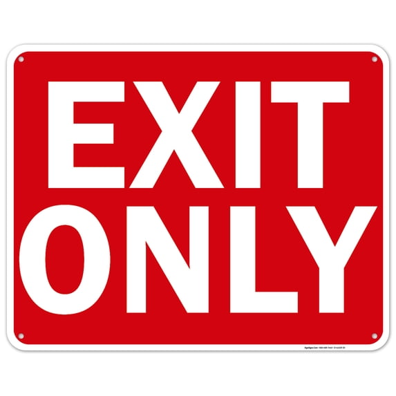 Exit Only Sign,