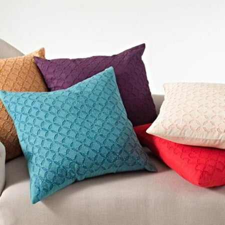 Applique Sheeting Decorative Throw Pillow Eggplant - Walmart.com