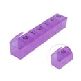 thumbnail image 3 of Unique Bargains Lightweight 7 Compartment Single Row Pill Case Clear Purple, 3 of 6