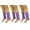 Purple, variant on Aerobic Leg Warmers for Women 3 Pairs Black Cotton Knee High