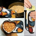 thumbnail image 5 of Yayeee Oven Mitts and Pot Holder Set of 4 Heat Resistant Kitchen Gloves Baking Hot Pad, Abstract Wavy, 5 of 5