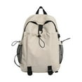 thumbnail image 2 of AuroraX Cute Backpack,Solid Durable Travel Backpack,Large Capacity Daypack,for Travel,College,Work,White, 2 of 5