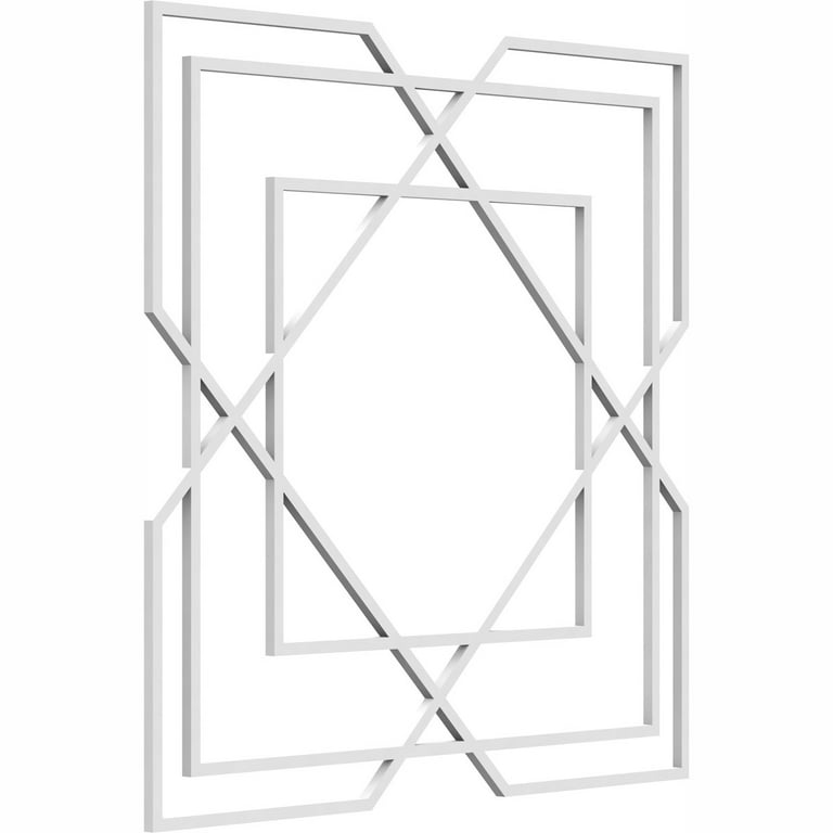 Lifetime Brands Elements 36 X 12 Inch Metal Geometric Wall Panels