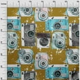 thumbnail image 3 of oneOone Cotton Cambric Dark Mustard Fabric Camera Pattern Sewing Craft Projects Fabric Prints By Yard 56 Inch Wide, 3 of 5