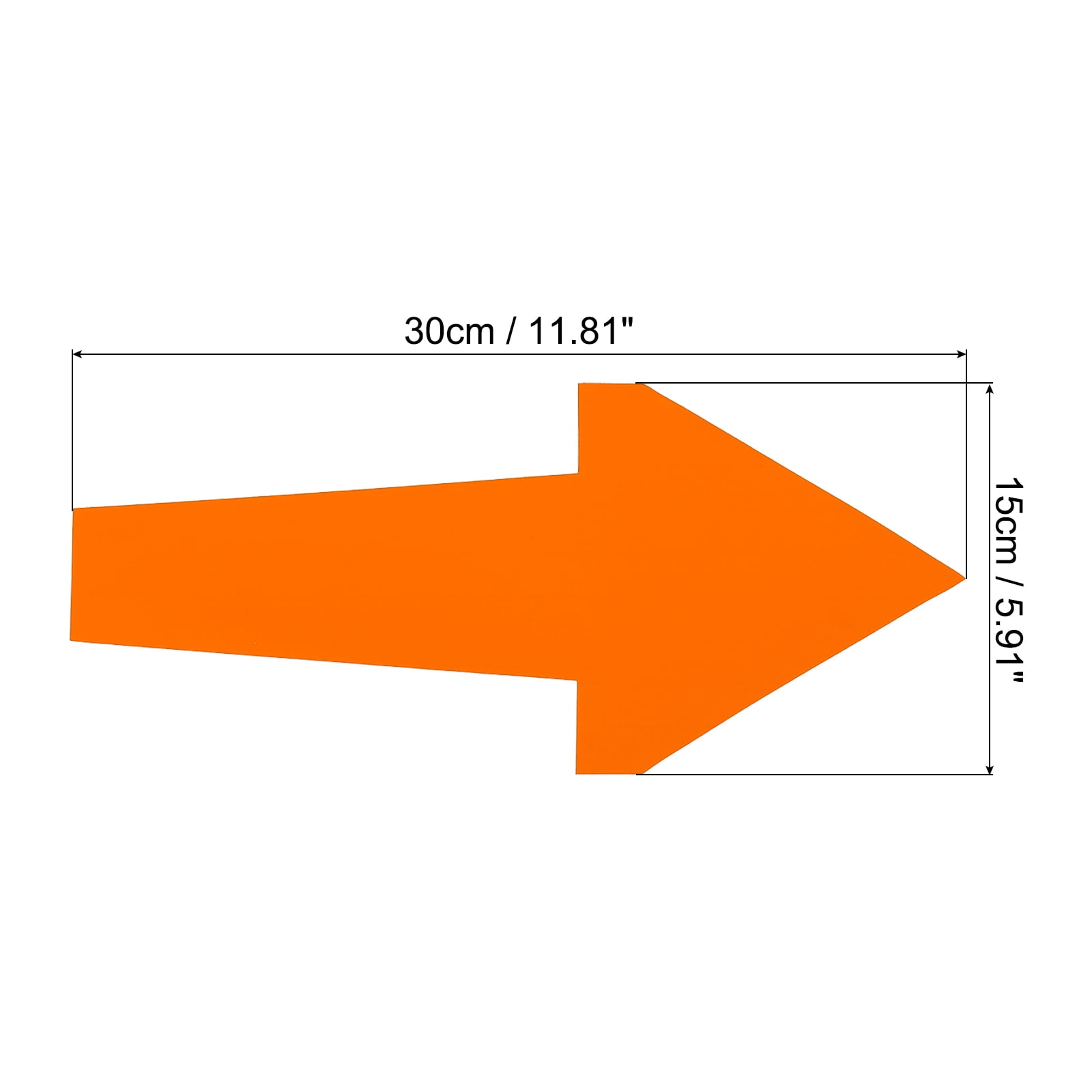 Unique Bargains Arrow Sticker Removable Self Adhesive Waterproof Floor Decal Orange