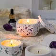 thumbnail image 3 of Xiao Hua 1 vela de aromaterapia enlatada de yeso de piedra triturada de cristal azul natural como recuerdo para dormitorios, velas de uso doméstico, decoración de fragancias creativas de interior, 3 of 4