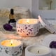 thumbnail image 3 of Xiao Hua 1 vela de aromaterapia enlatada de yeso de piedra triturada de cristal azul natural como recuerdo para dormitorios, velas de uso doméstico, decoración de fragancias creativas de interior, 3 of 4