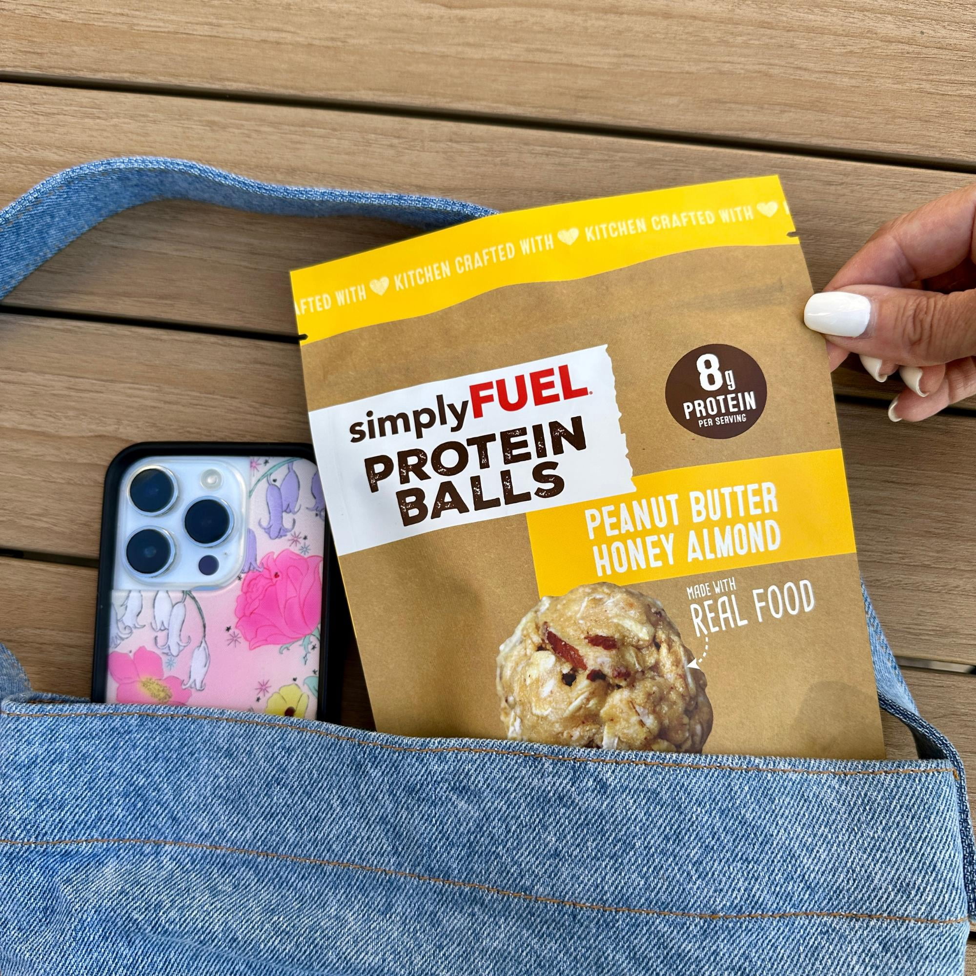 simplyFUEL Protein Balls, Peanut Butter Honey Almond, 8oz