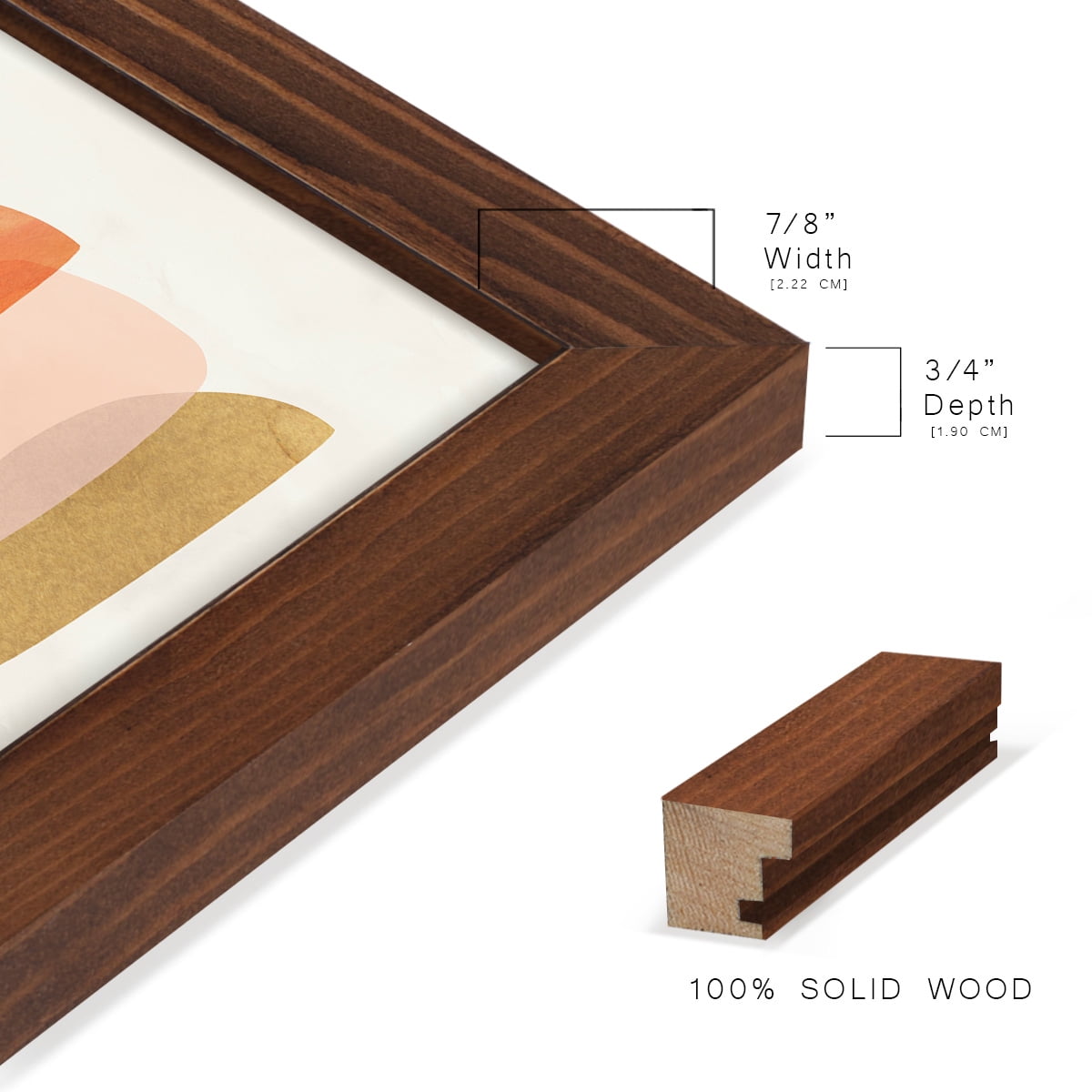 Mod Pods I -Framed Print w/glass-Chestnut