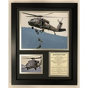 Legends Never Die Uh-60 Black Hawk Helicopter Framed Double Matted Photos, 12" x 15"