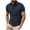 Dark Blue, variant on YYDGH Mens Polo Shirts Lapel Button Short Sleeve Textured Shirt Summer Casual Stretchy Golf Shirts