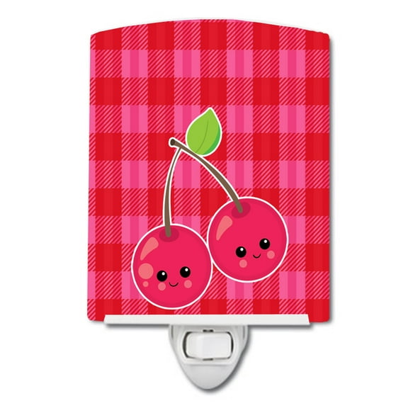 Caroline's Treasures BB6985CNL Cherry Faces Ceramic Night Light, 6x4x3", multicolor