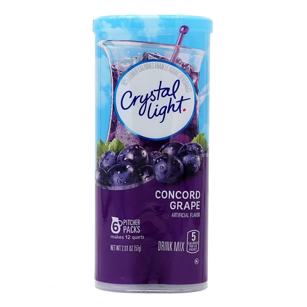Crystal Light Concord Grape, 12Quart 2.01Ounce Canister (Pack Of 3
