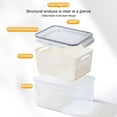 thumbnail image 4 of PENGXAING Fruit Vegetable Storage Containers for Fridge 3 in 1 Produce Saver Storage Containers Large Organizer Bins with Lid & Colander for Salad Meet Storage, 4 of 9