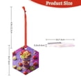thumbnail image 3 of Hirioo Fruit Parfait Colorful for Acrylic Christmas Pendant Hanging Christmas Tree Ornaments, Car, Home, Office Gift Decor-Hexagon, 3 of 7