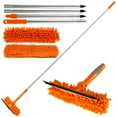 thumbnail image 1 of Window Cleaning Squeegee Kit with 2 Cleaning Pad Squeegee Window Cleaner with 74.8in Extension Handle Portable Window Washer Squeegee Flexible Window Cleaning Tool Reusable for Window Car Glass, 1 of 10