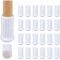 thumbnail image 1 of 24 Pieces Non-slip Knit Chair Leg Socks, Prevent Scratches And Reduce Noise, Easy To Move, White, 1 of 5