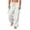 White, variant on Iyufng Men's Multifunctional Cargo Pants Loose Casual Quick Dry Trousers with Drawstring and Adjustable Cuffs