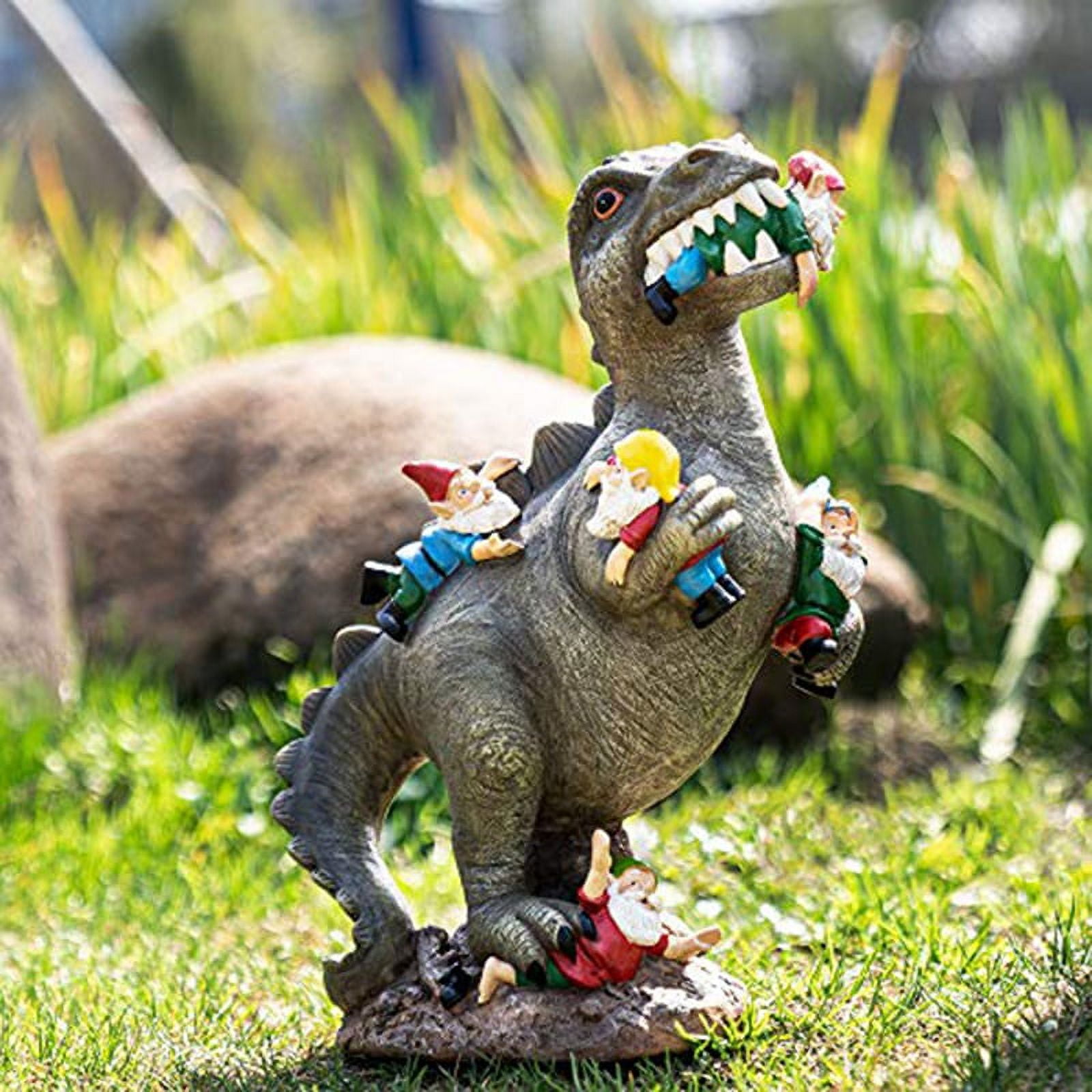 TOFOTL Dinosaur Eating Gnomes, Outdoor Garden Decor, Resin Funny