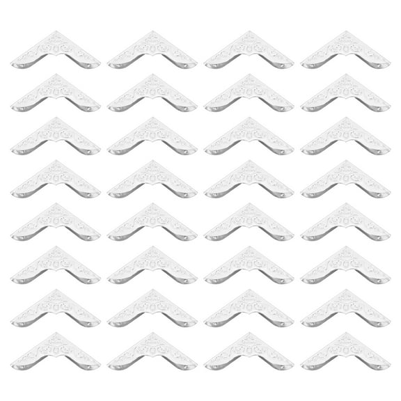 23mm Metal Book Corners, 60pcs Photo Corners Book Corners Protector Metal for Scrapbook Book Binding, Silver Tone