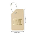 thumbnail image 2 of Unique Bargains 1 Pc Letter M Luggage Tag for Travelling Khaki PU, 2 of 5