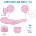 thumbnail image 3 of Mini ventilador portátil USB manos libres para deportes, refrigeración portátil, pequeños ventiladores nuevos alrededor del cuello para viajes, oficina, habitación, hogar, al aire libre, ven, 3 of 5