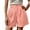 Pink, variant on Timegard Womens Shorts High Waist Button Wide Leg Ruched Suit Shorts Casual Loose Comfy Work Shorts