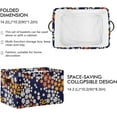 thumbnail image 3 of 1 Pack Fabric Storage Basket Colorful Daisy Blossom Closet Storage Bins with Handles Foldable Baskets for Shelves Toy Organizer Home Office Decor Gifts, 3 of 7