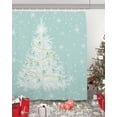 thumbnail image 5 of Teal Christmas Tree Shower Curtain, Snowflake Xmas Tree Waterproof Polyester Fabric Winter Bathtub Curtain, Turquoise Balls Christmas Bathroom Decor Set with Hooks 72 x 72 Inches, 5 of 6