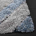 thumbnail image 6 of SAFAVIEH Memphis Watson Geometric Shag Area Rug, Grey/Cream, 4' x 6', 6 of 7
