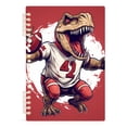 thumbnail image 2 of Dinosaur Baseball Ring Binder Notebook Journey Note Diary College Ruled Spiral Notebook Study Loose Leaf Paper A5 60 Pages, 2 of 8