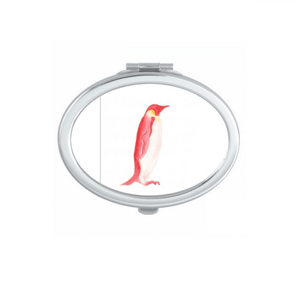 IUCN Endangered Animals Red Emperor Penguin Oval Mirror Portable Fold