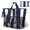 Navy, variant on PASMAN Large Beach Bag with Zipper - 8 Pockets Sandproof Beach Tote Bag for Women,Foldable Lightweight Family Swim Bag Vacation