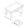 thumbnail image 3 of Monarch Specialties Computer Desk, Home Office, Laptop, Storage Drawers, 48"L, Work, Brown Laminate, 3 of 4
