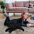 thumbnail image 4 of Realistic Plush Dog Lifelike Stuffed Puppy Doll Soft Dog Stuffed Animal Collectible Plush Puppy Toy For Home Decor And Collectors(Black-14.96"), 4 of 7