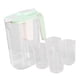 thumbnail image 4 of Jarra de agua para refrigerador con 4 tazas, recipiente para jugo, jarra para té helado con tapa Verde, 4 of 9