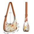 thumbnail image 4 of Nylon Crescent Bag for Women Men Trendy, Floral Medium Crossbody Dumpling Bags with Adjustable Strap Lightweight Travel Shoulder Tote Half Moon Hobo Bag, 4 of 5