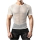 thumbnail image 1 of pstuiky camisetas de hombre, Camiseta informal de manga corta con cuello redondo y diseño de red de pesca hueca para hombre, color liso camisetas de hombre xl, 1 of 6