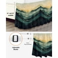 thumbnail image 3 of Abstract Art Bed Skirt King Size 16" Drop Modernism Yellow Green Gradient Collage Art Ruffled Wrap Around Bed Skirts Adjustable Elastic Bedskirt Dust Ruffle for King Size Bed, 3 of 7