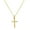 Yellow Gold -18 Inch, variant on Dainty High-Polish Round Tube Cross Pendant for Women, in 10K Yellow Gold with a Matching Adjustable Genuine Gold Chain, Length 18-20"