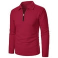 thumbnail image 2 of Maean Men's 1/4 Zip Pullover Long Sleeve Shirt Casual Slim Stretch Cotton Collared Neck Work Golf Shirts, 2 of 4