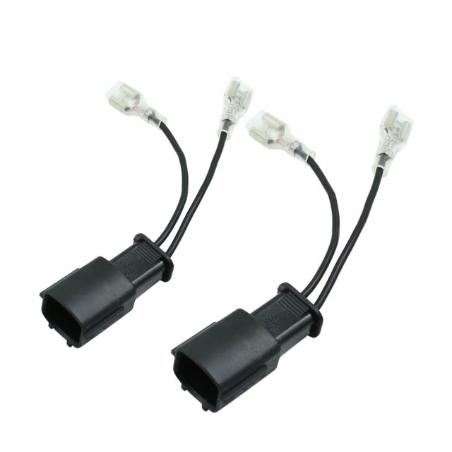 Conector De Adaptador De Arnés De Cable De Altavoz De Audio Para Automóvil Para 2Pcs DC 12V Unique Bargains Adaptador de arnés de cable de altavoz de coche
